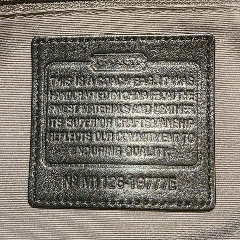 Black Coach bag with scarf - Picture 8 of 8